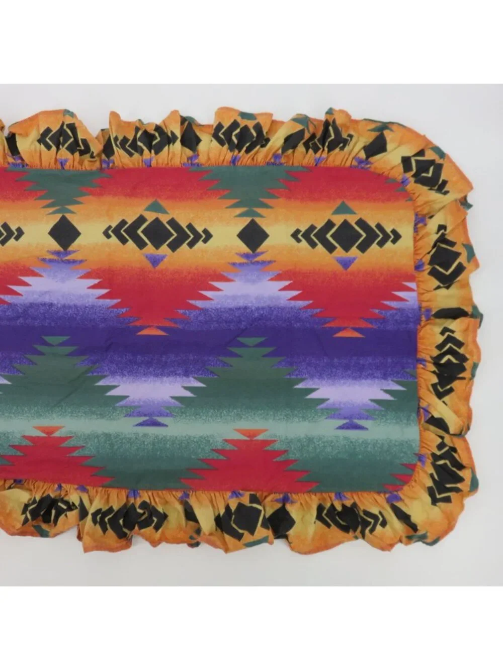 Ralph Lauren Canyon Bright Ruffle Rectangle Pillow Sham Southwestern Bedding VTG